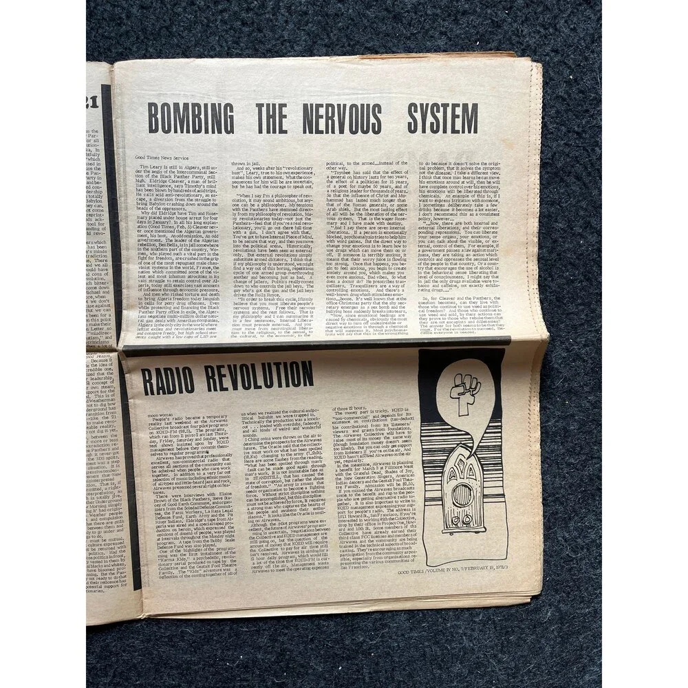 1970s High Times Underground Newspaper, Black Panther Party, Vintage Antique Co